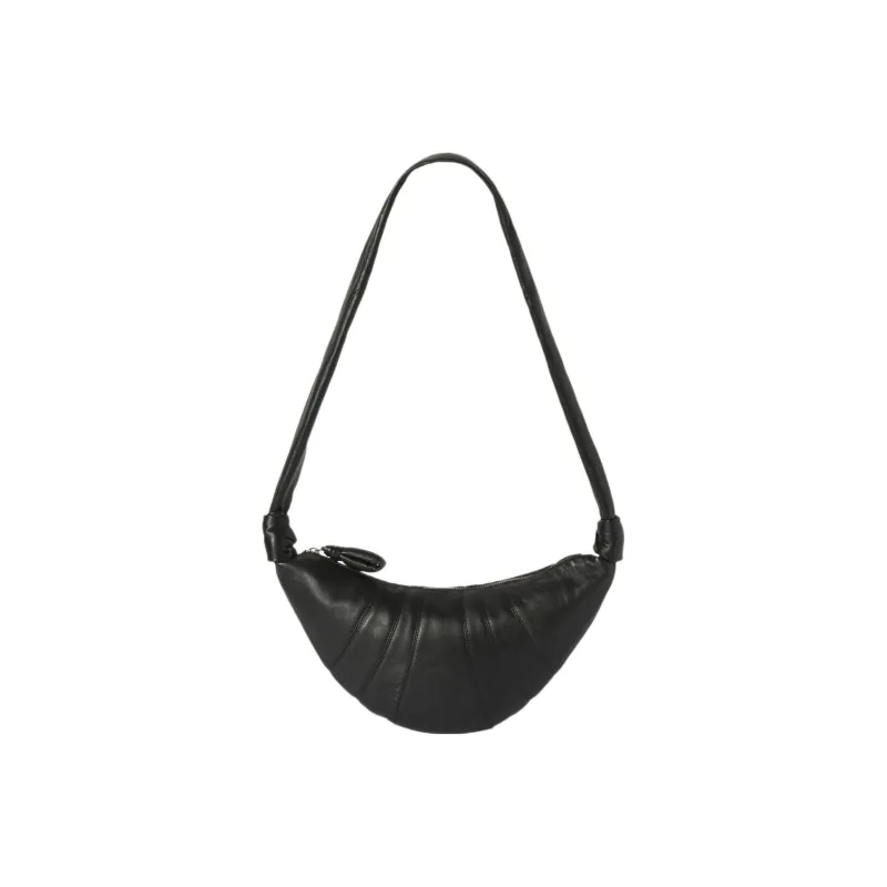 Lemaire Croissant Series Sheepskin Croissant Bag Crossbody Bag Shoulder Bag Unisex Black-1