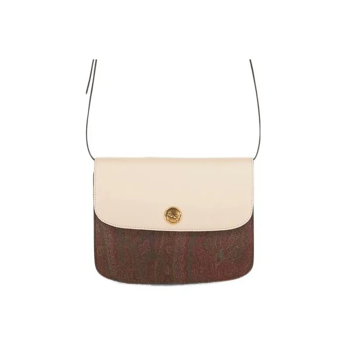 ETRO Cotton And Polyester Blend Shoulder Bag Crossbody Bag Large Size Women's Beige-0