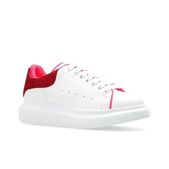 Alexander McQueen Oversized White Velvet Fuchia Women's-4