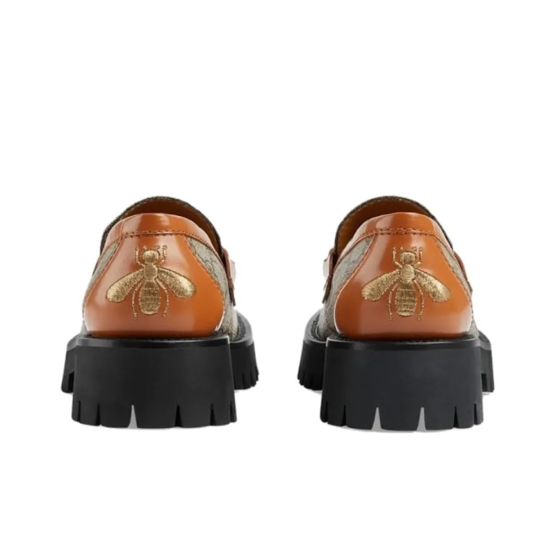 GUCCI GG Monogram Horsebit Loafers Women's-4