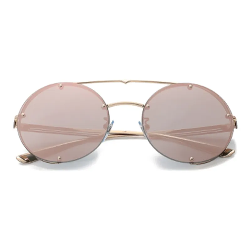 BVLGARI Metal Aviator Sunglasses Women's Gold-1
