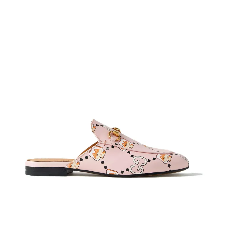 GUCCI Princetown Wrap-toe Slippers Women's Light Pink-1
