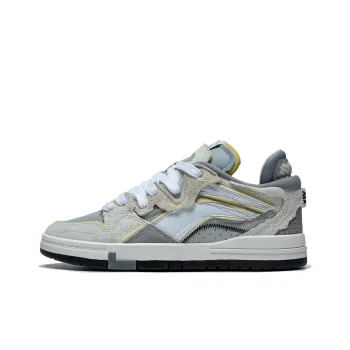 LiNing Wave Pro Non slip Lightweight Low Top Skateboard Shoes Women's White Gray
