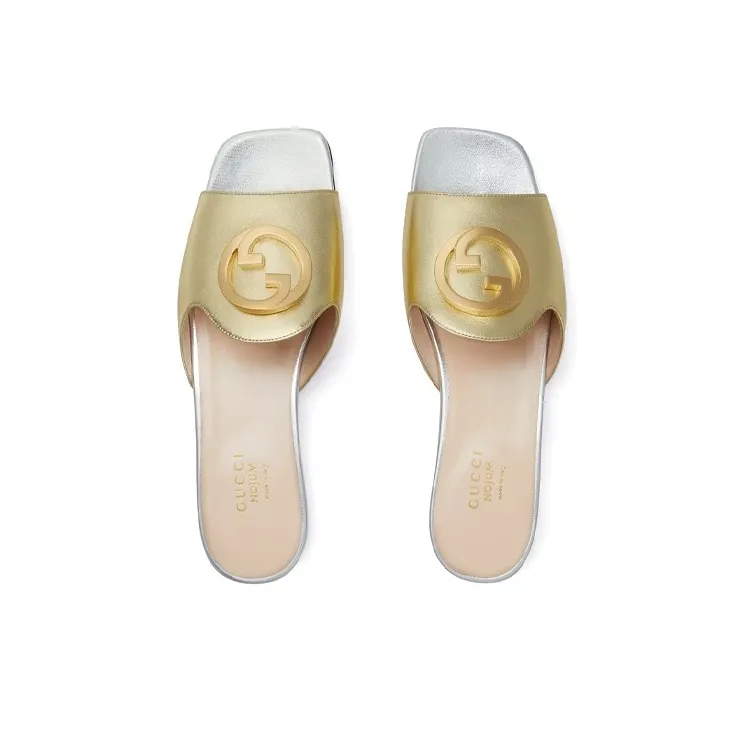GUCCI Stylish Sandals Women's Gold-3