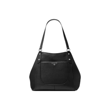 MICHAEL KORS Molly Litchi Grain Leather Tote Bag Shopping Bag Handbag Shoulder Bag Women's Black