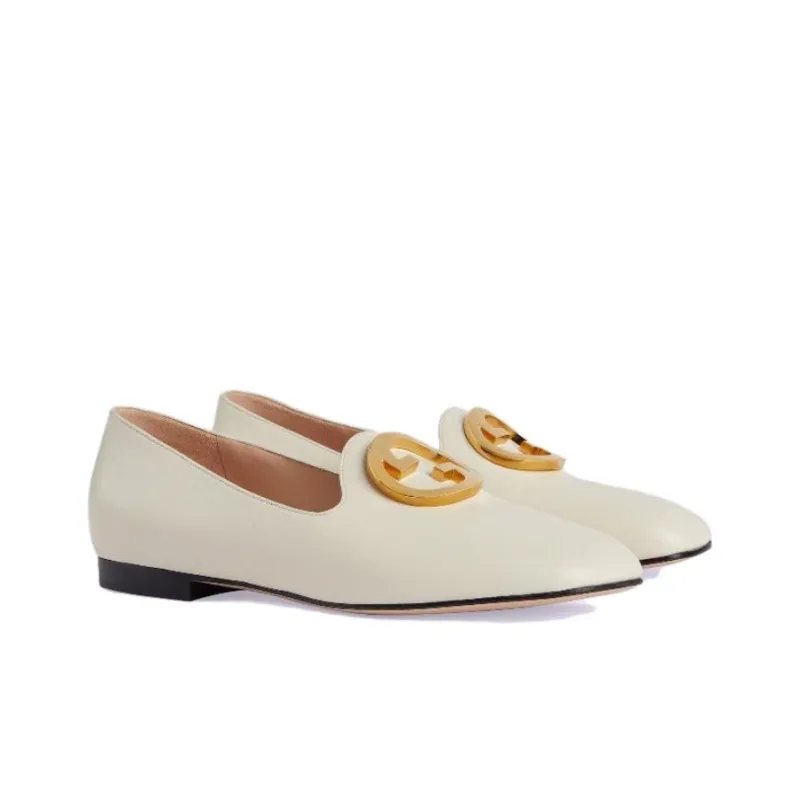GUCCI Blondie Logo-plaque Loafers-2