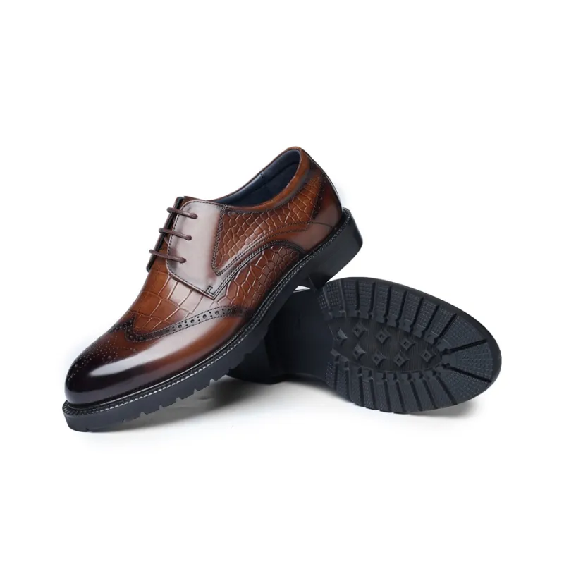 LAORENTOU Dress Shoes Men Low Top Brown/Black-9