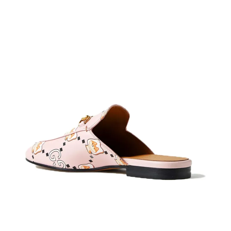 GUCCI Princetown Wrap-toe Slippers Women's Light Pink-3