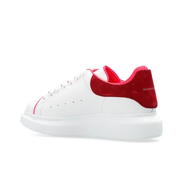 Alexander McQueen Oversized White Velvet Fuchia Women's-3