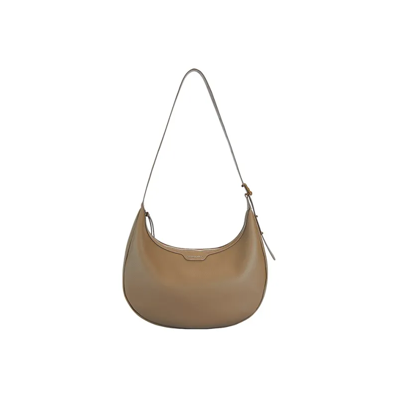 AMAZING SONG Cow Leather Crescent Bag, Shoulder Bag Large Size Women's-12