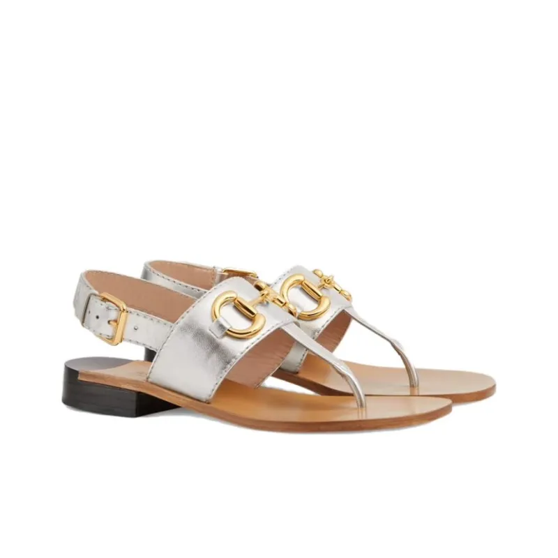 GUCCI Stylish Sandals Women's Silver-1