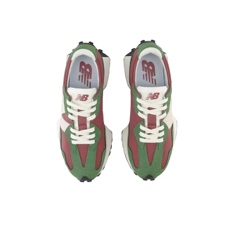 New Balance 327 Dark Green Red Women's-3