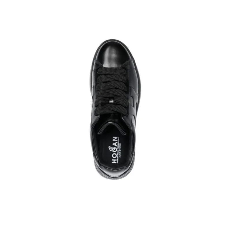 HOGAN Logo-embossed 45mm Lace-up Leather Sneakers-3