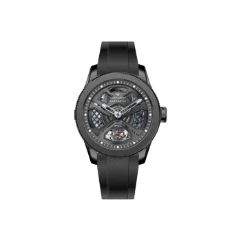CHARLOTTE RAFFAELLI· The Heart Of Machinery Series X Mecha Wrist Watch Mechanical Movement Black Dial Men's Watches
