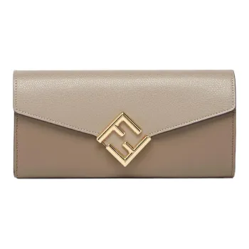 FENDI Calfskin Shoulder Bag, Crossbody Bag, Wallet Women's Light Brown