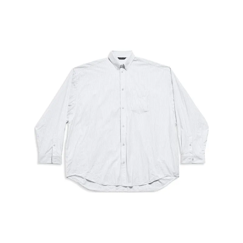 Balenciaga Shirt Loose Fit Style Men's Gray-1