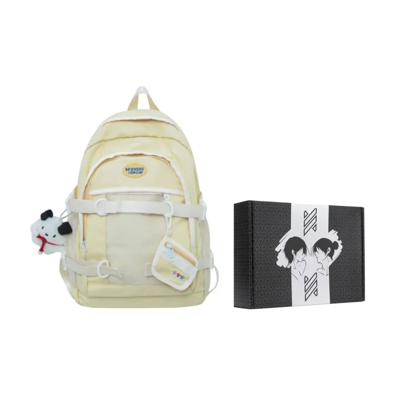 NOMK Nylon Backpack Large Size Unisex Blue-17