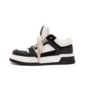 Satchi Low Top Casual Shoes Men's Black White 4CM