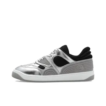 GUCCI Basket Metallic leather Sneakers