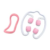 Pink Backless Yoga Hoops+Cherry Blossom Pink Leg Shaper
