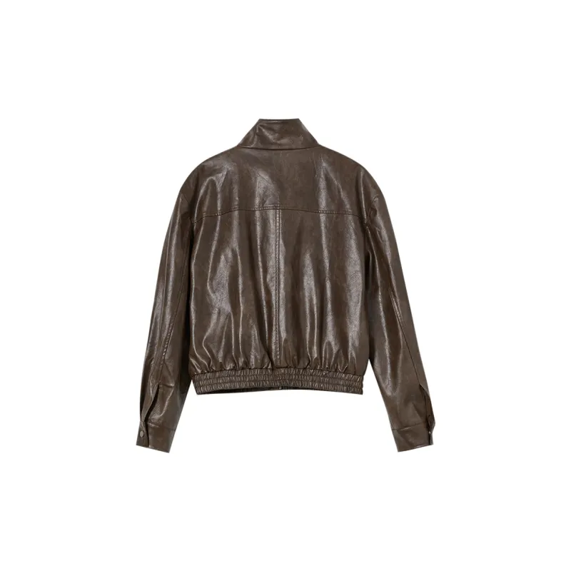 WESTLINK Leather Jacket Women's Brown-1