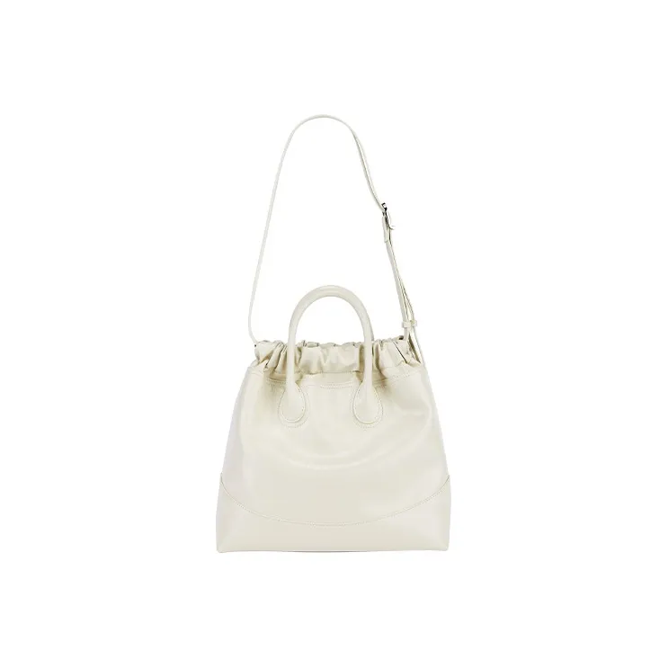 AMAZING SONG Stray Bag Series Cow Leather Tote Bag, Shopping Bag, Handbag, Crossbody Bag Tubas Women's Black/White-12