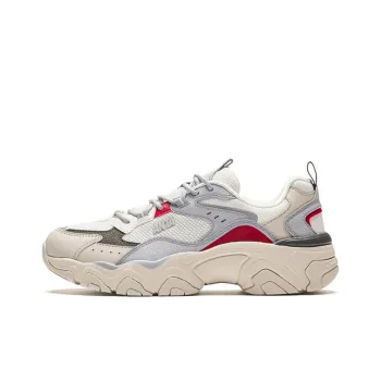 Anta Cushioned Slip Resistant Low Top Chunky Sneakers Women's White