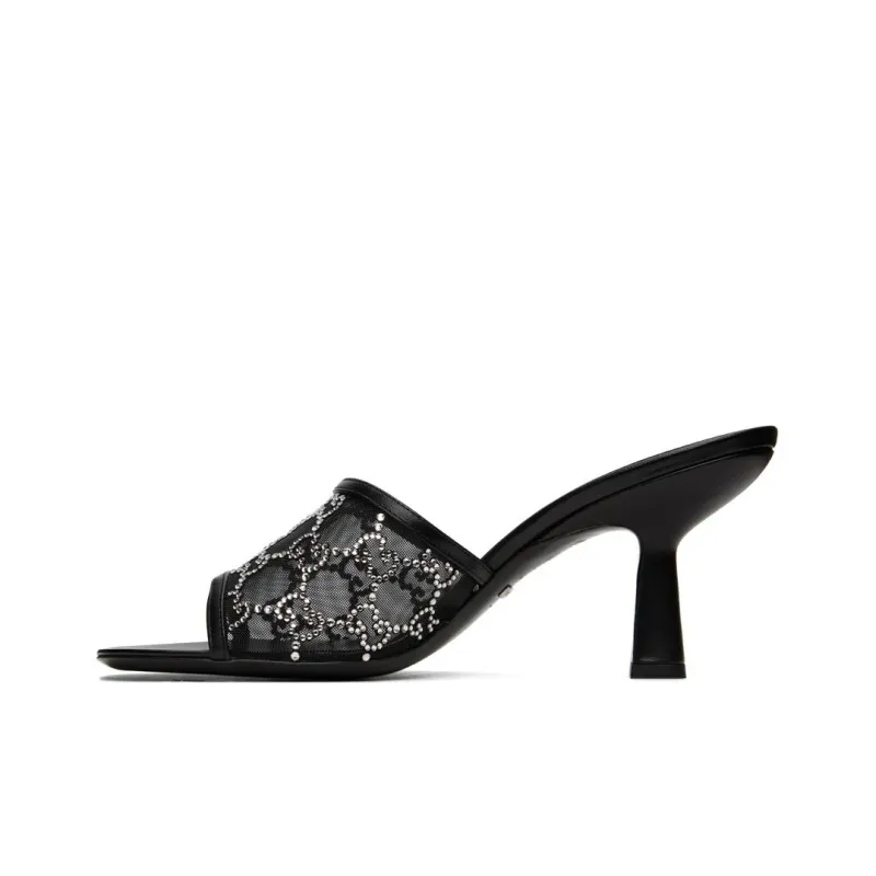 GUCCI GG Supreme 80mm Mesh Mules-0