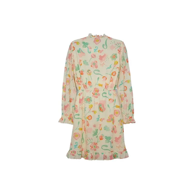 COACH Long-Sleeved Dresses Women's Chalk Multicolor-1