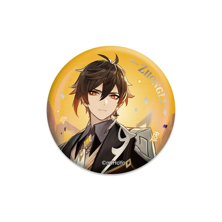 GenShin Xiao Zhongli Tartaglia Venti Hu Tao Abadeo Ganyu Qiqi Character Illustration Collection Badges-3