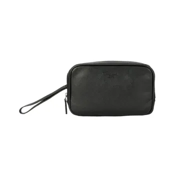 GIORGIO ARMANI Leather Clutch Regular Men's Black
