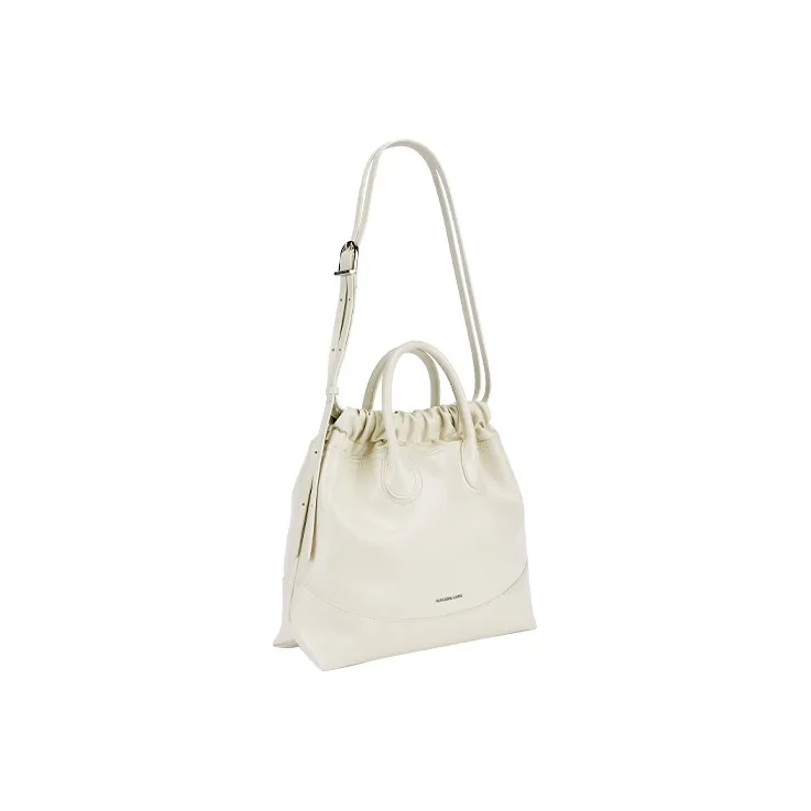 AMAZING SONG Stray Bag Series Cow Leather Tote Bag, Shopping Bag, Handbag, Crossbody Bag Tubas Women's Black/White-11