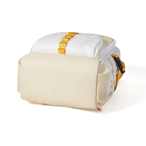 Sound For Life Nylon Fabric Backpack Large Size Women's Ecru/Apricot-10