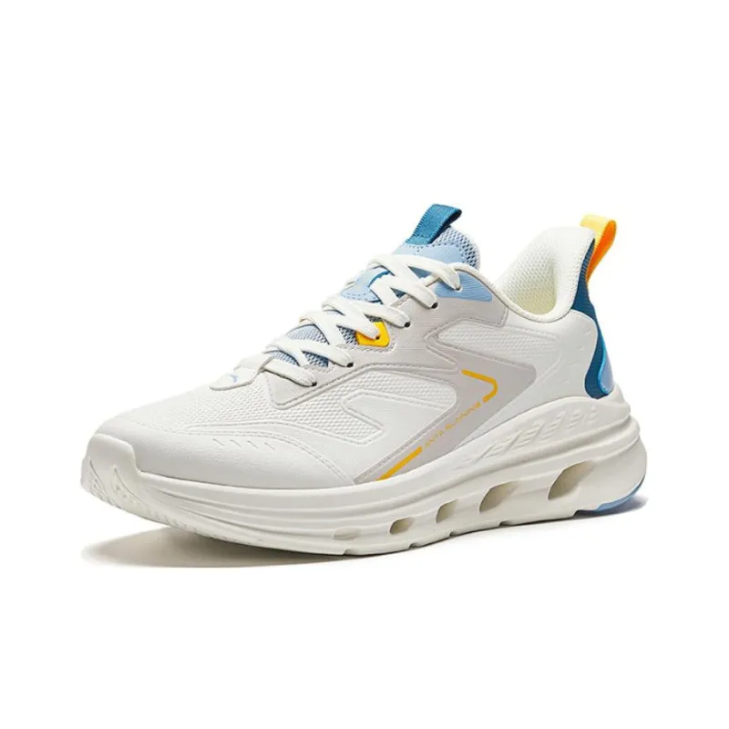 Anta Abrasion Resistant Breathable Low Top Running Shoes Men's Blue White-1