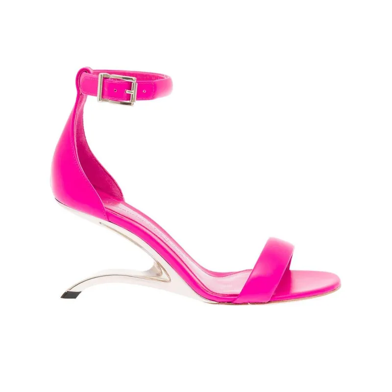 Alexander McQueen Sculpted-heel Leather Sandals-1