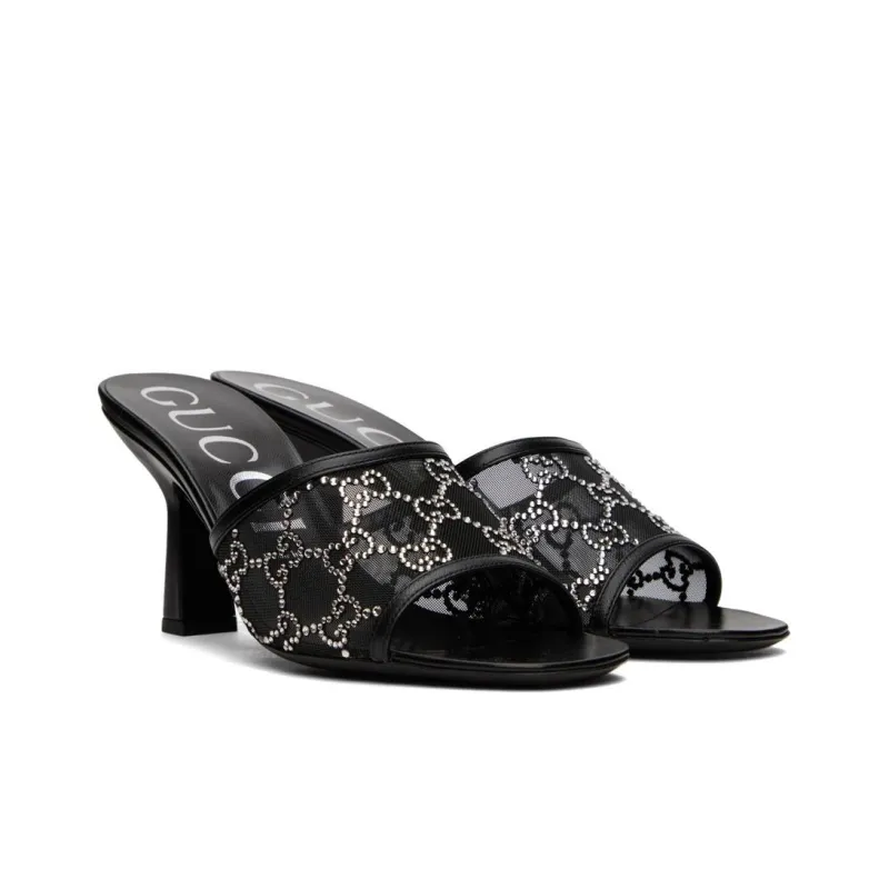 GUCCI GG Supreme 80mm Mesh Mules-2