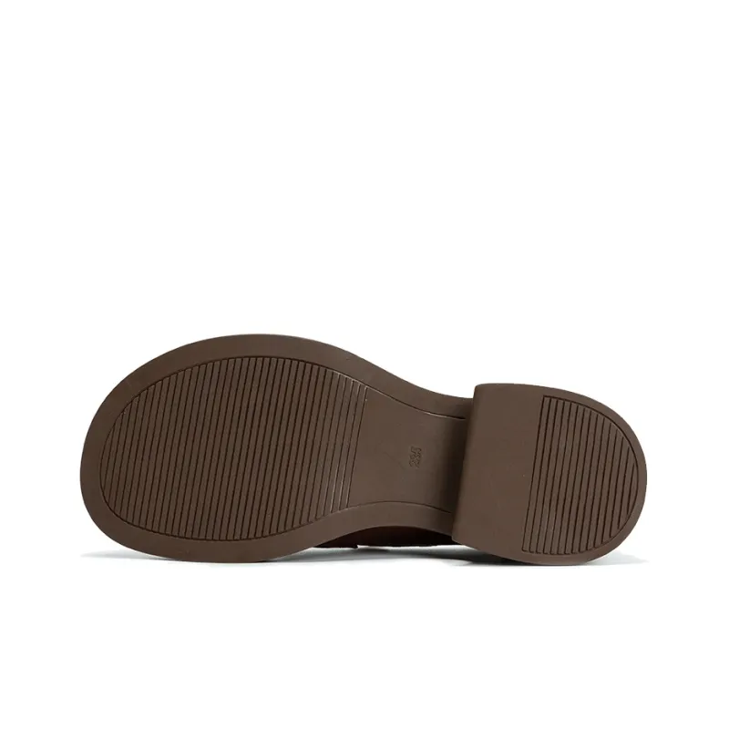 Q.VONTON Loafers Women's Low Top Black/Coffee-9
