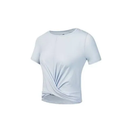 QIAODAN T-Shirts Women's Lightweight Transparent Blue