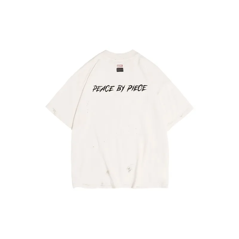 Marvel X XVESSEL X MARVEL/Marvel Co branded Series T Shirts Unisex White-1