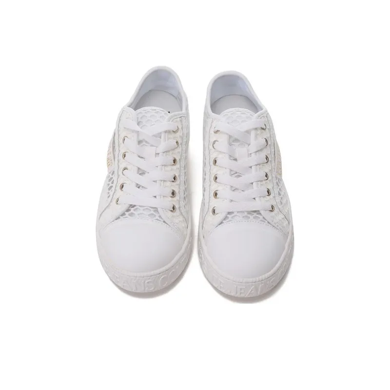 VERSACE JEANS COUTURE Low Top Skateboard Shoes Women's White-3