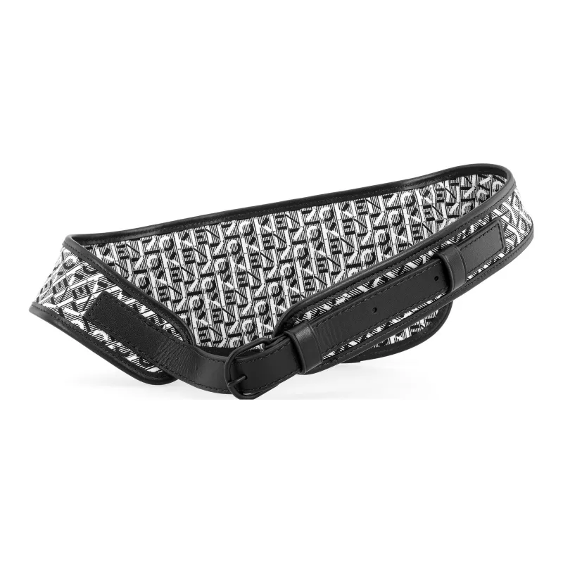 KENZO Fabric Fanny Pack Men's Heather Gray & Black-1