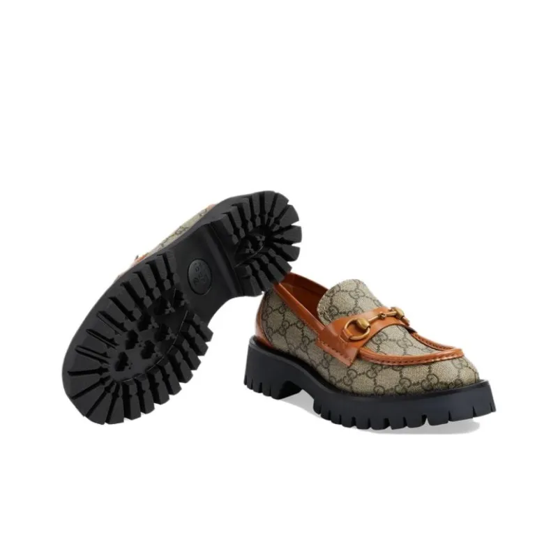 GUCCI GG Monogram Horsebit Loafers Women's-5