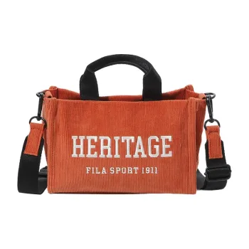 FILA Heritage Nylon Tote Bag Shopping Bag Shoulder Bag Crossbody Bag Handbag Mini Women's Orange