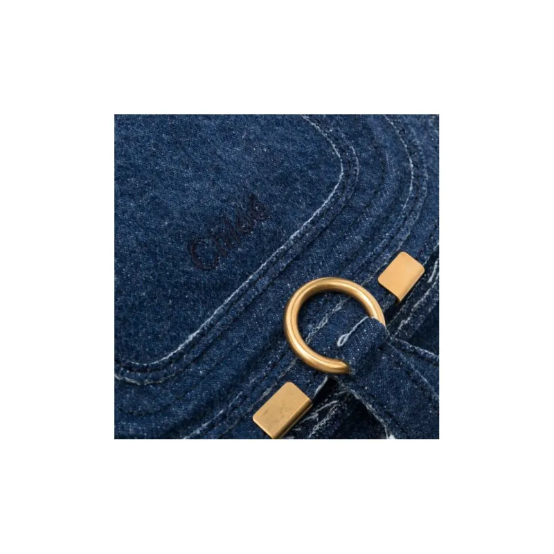Chloe Denim Portable Crossbody Bag Shoulder Bag Women's Blue-2