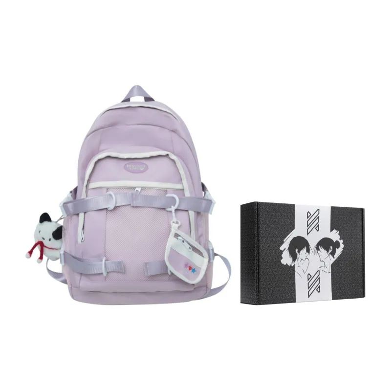 NOMK Nylon Backpack Large Size Unisex Blue-9