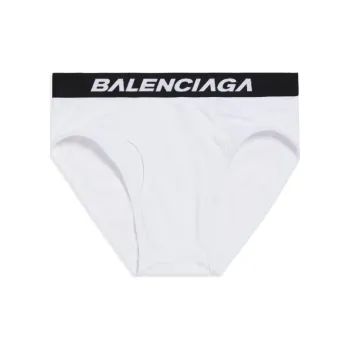 Balenciaga Racer Logo Waistband Briefs 'White'