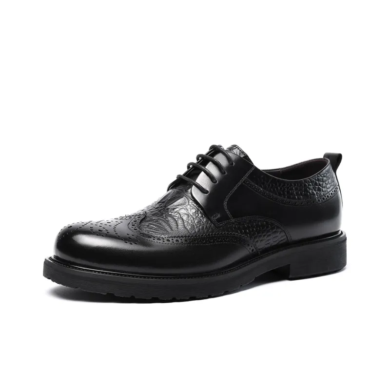 LAORENTOU Dress Shoes Men Low Top Black/Brown-1