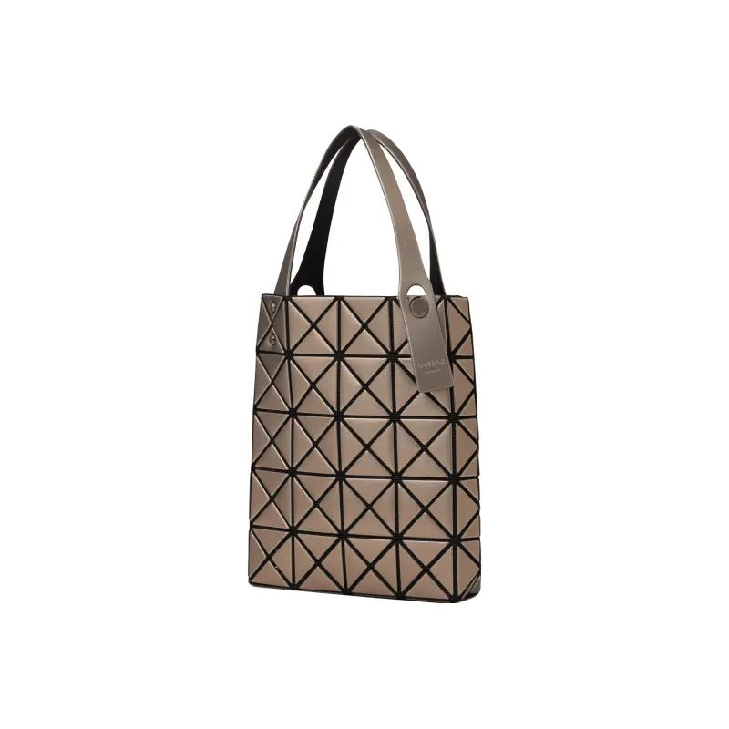 ISSEY MIYAKE Platinum Polyurethane Tote Bag Shopping Bag Handbag Regular Women's Brown-1