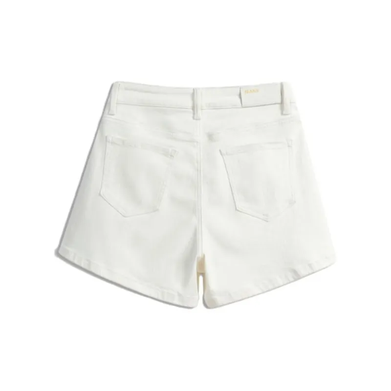 Ran and pure Denim Shorts Women's White-1