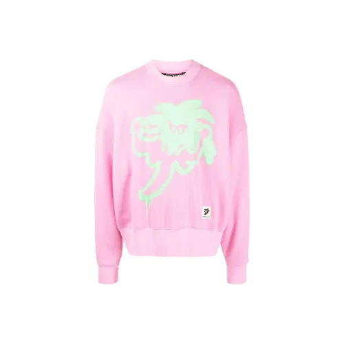 PALM ANGELS Viper Crewneck Bubblegum Pink/light Green